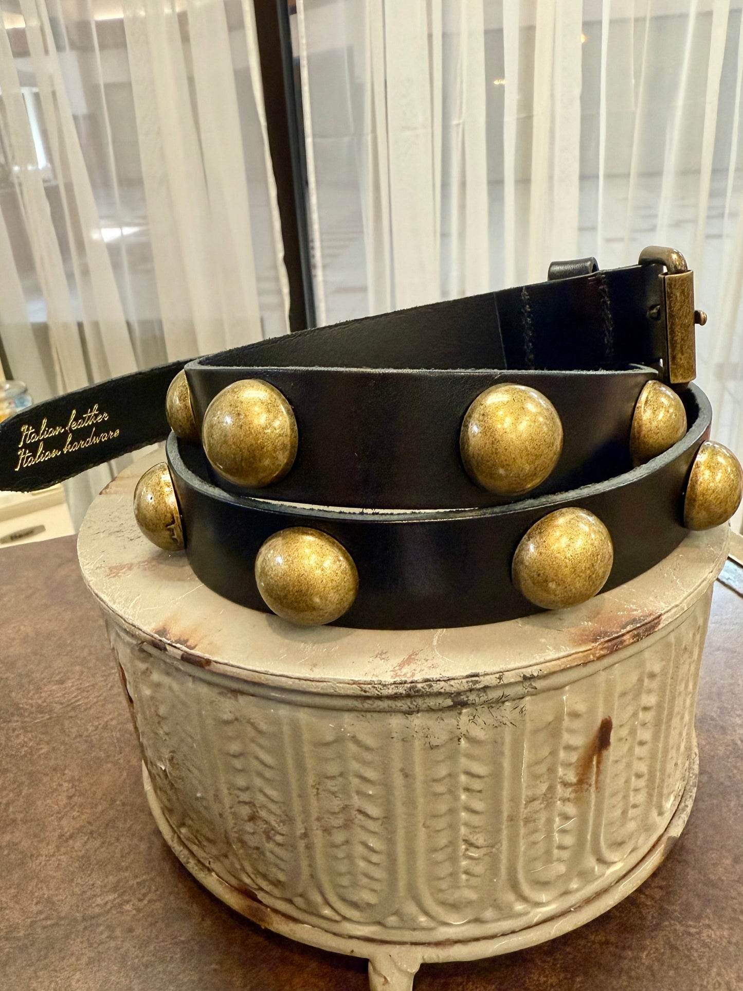 Black w/ Gold Stud Belt