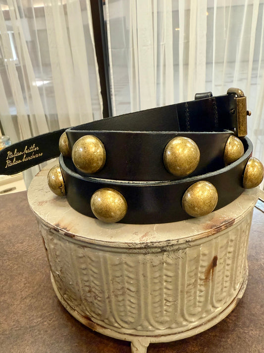 Black w/ Gold Stud Belt