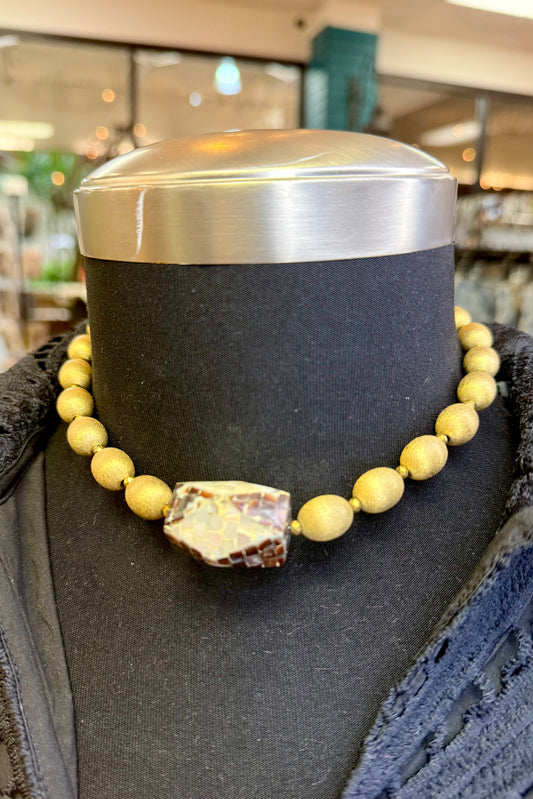 1950's Gold Bead Necklace by Made in the Deep South