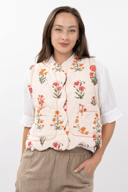 Quilted Scallop Vest