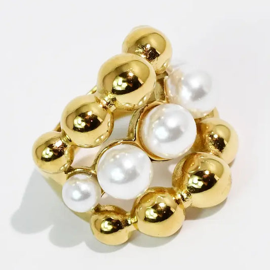 Pearl Dot Ring by Treasure Jewels