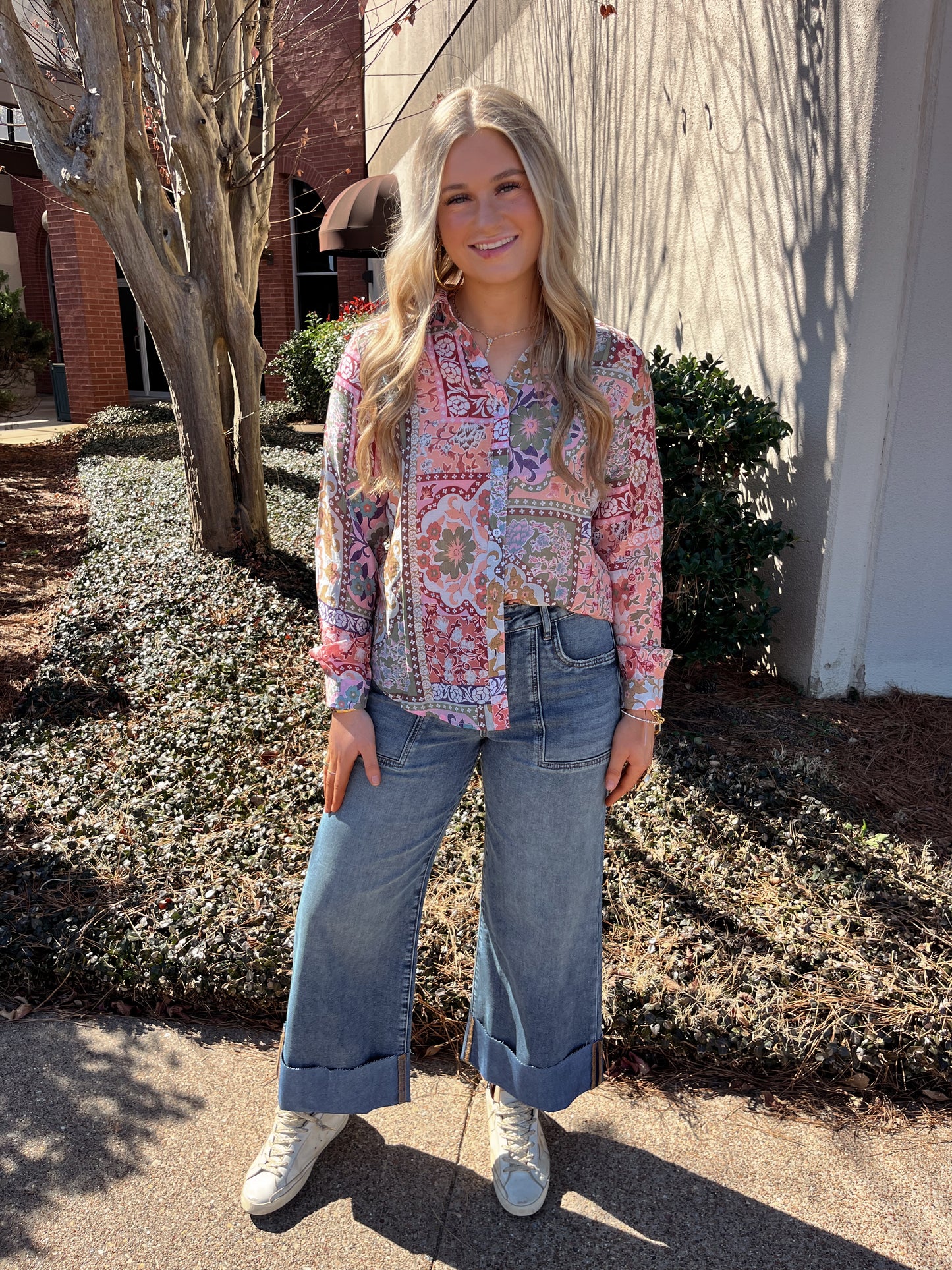 Pretty Patch Floral Blouse