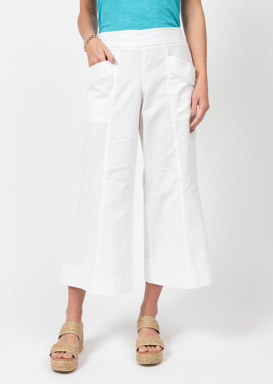 Linen Slouch Pocket Pant - White