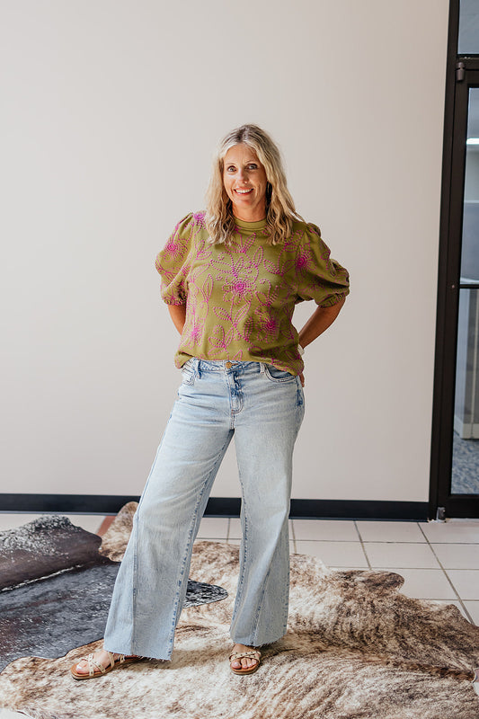Floral Vines Top- Ivy Jane