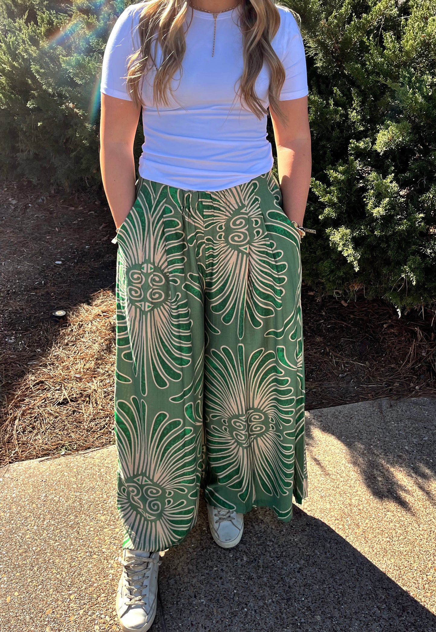 Tropical Wide Leg Pants