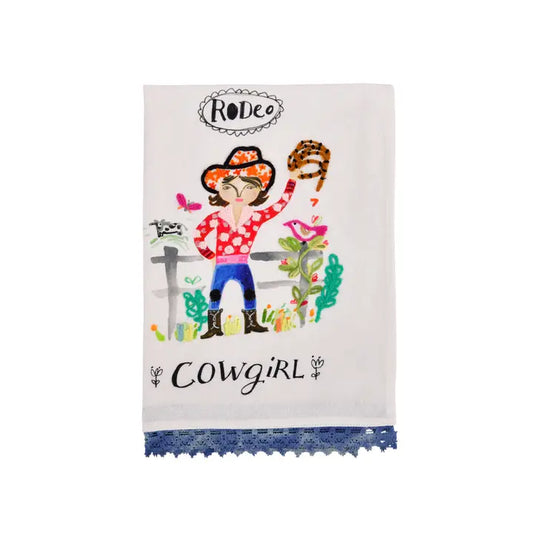 Rodeo Cowgirl Tea Towel