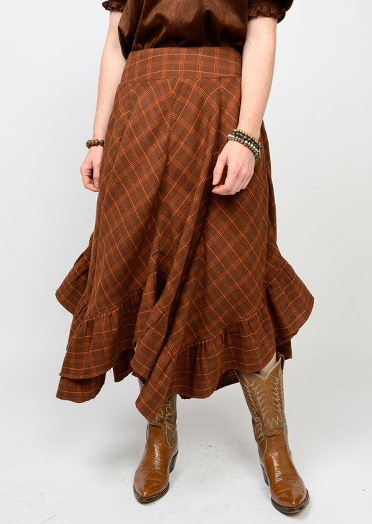 Plaid Ruffled Skirt by Ivy Jane