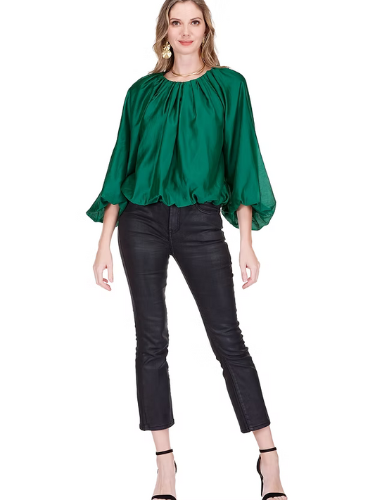 Hunter Green Balloon Top