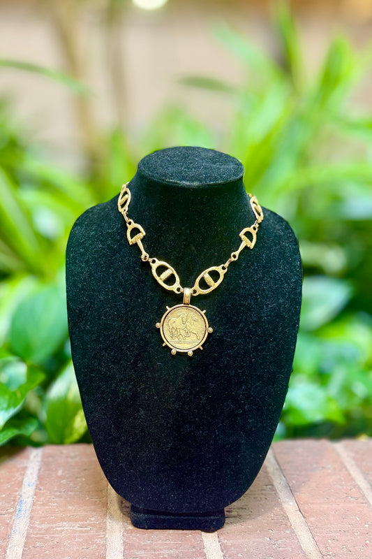 Twin Horses on Horse Bit Chain by Yochi