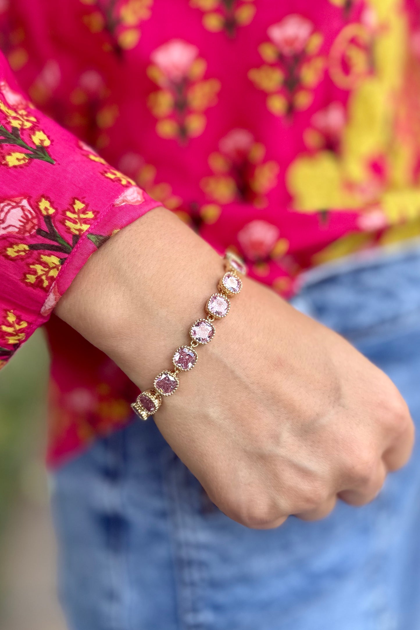 Gold Multi Stone Bracelet