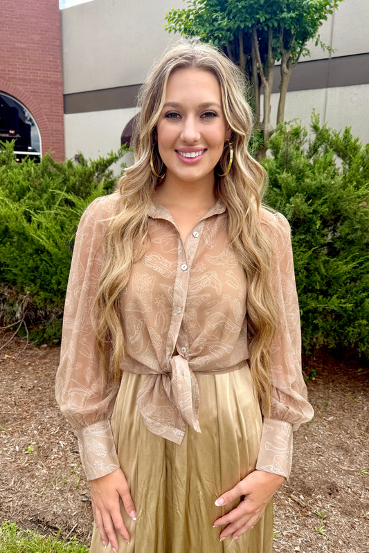 Western Things Blouse by Turquoise Haven