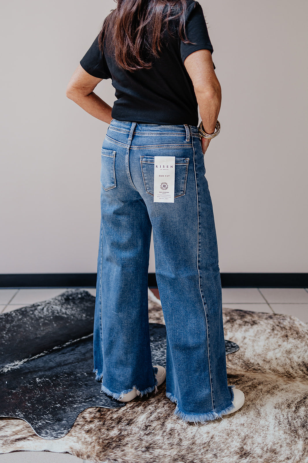High Rise Ankle Wide Jean by Risen