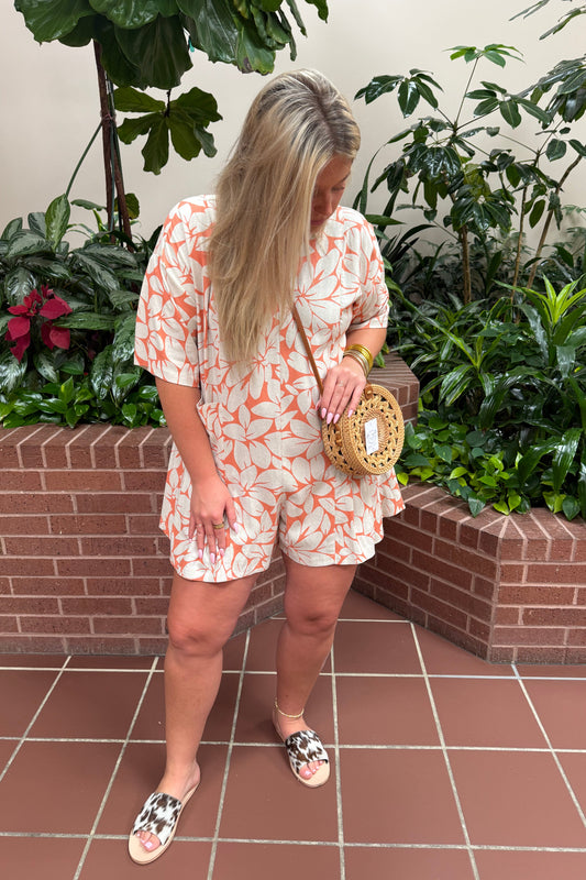 Pleated Hem Romper