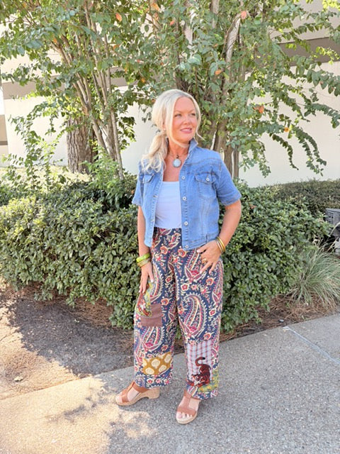 Tiger Patch Barrel Pant by Ivy Jane