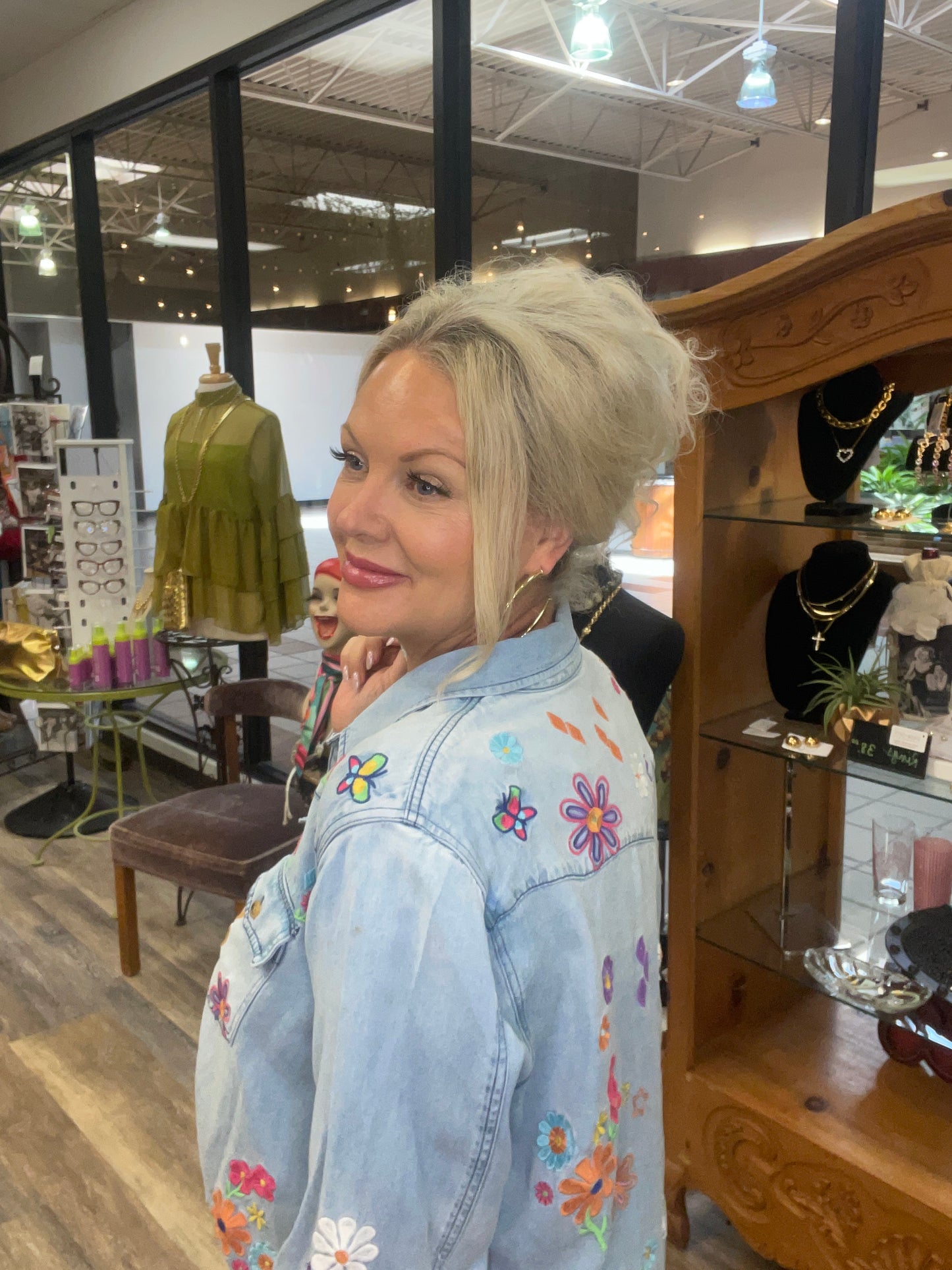 Embroidered Denim Shirt by John Mark