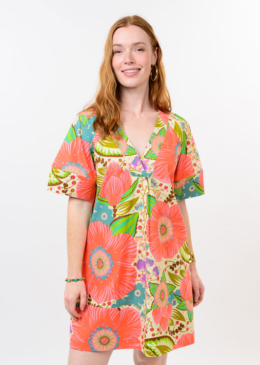 Bold Floral Shift Dress by Uncle Frank