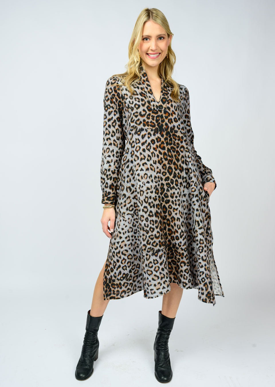 Leopard Gauze Midi by Uncle Frank