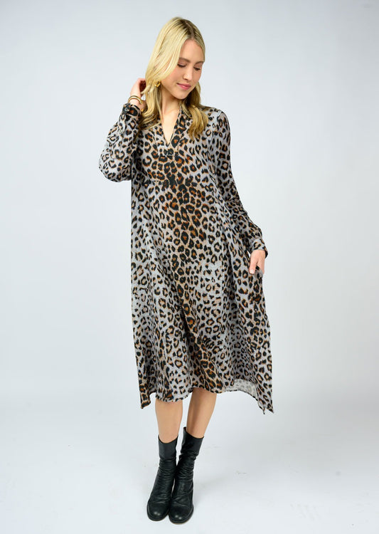 Leopard Gauze Midi by Uncle Frank