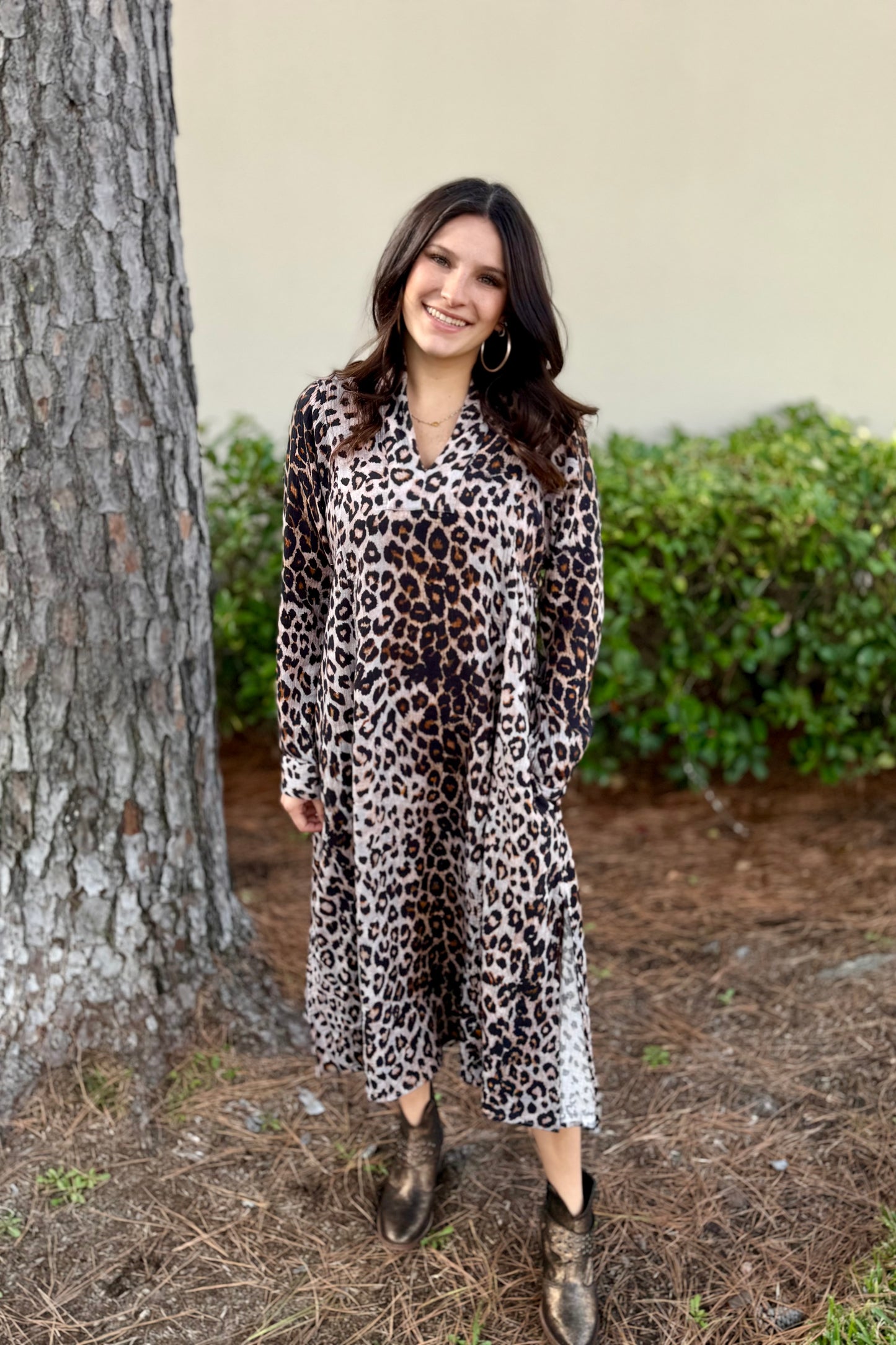 Leopard Gauze Midi by Uncle Frank