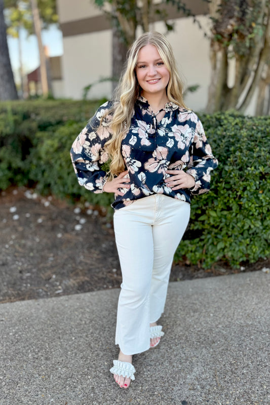 Floral Peasant Blouse