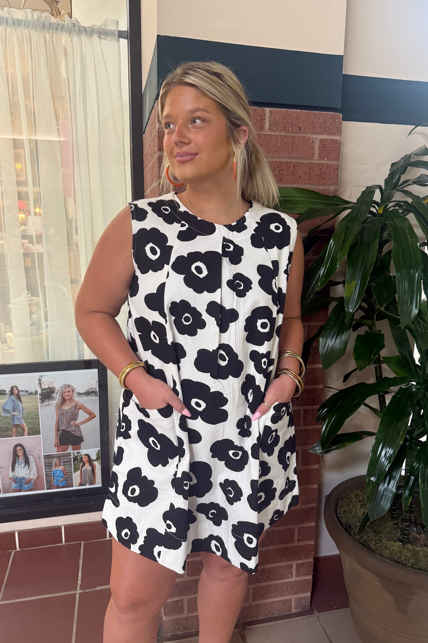 Pop Flowers Swing Sundress