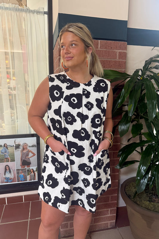 Pop Flowers Swing Sundress