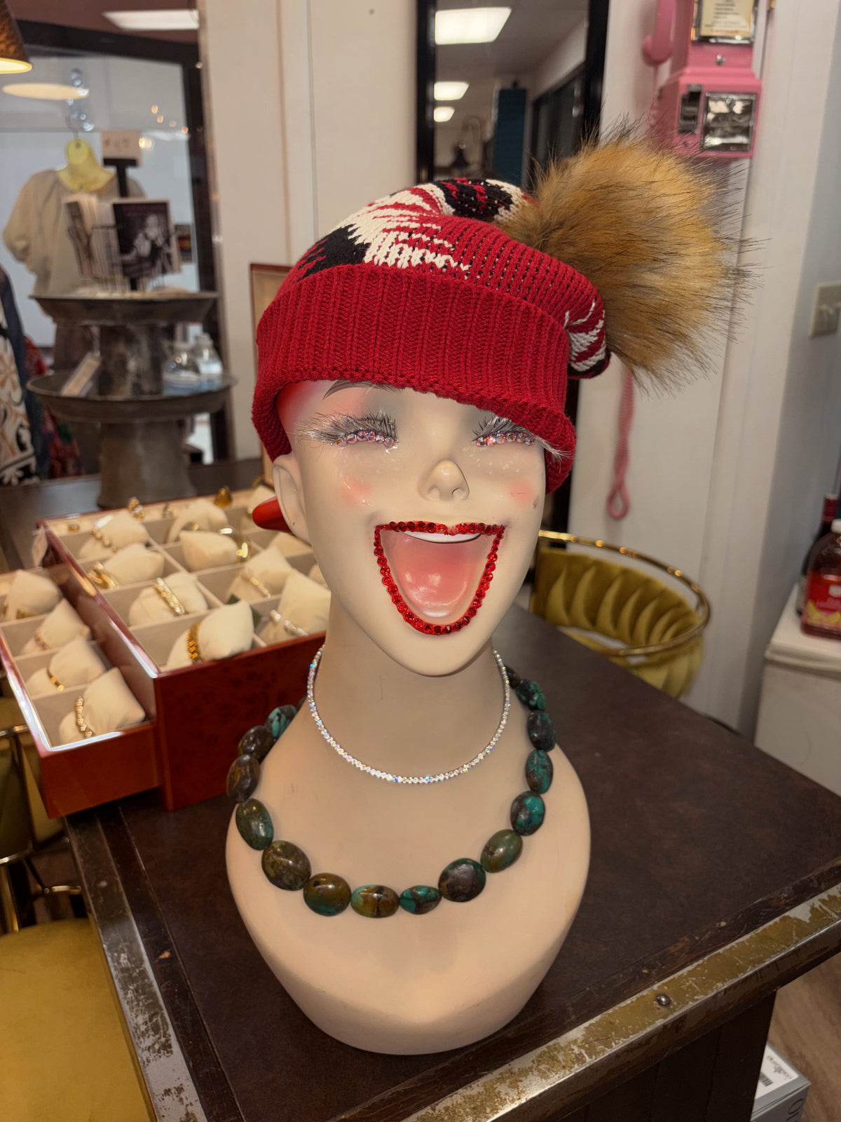 Pom-Pom Knit Ski Hats