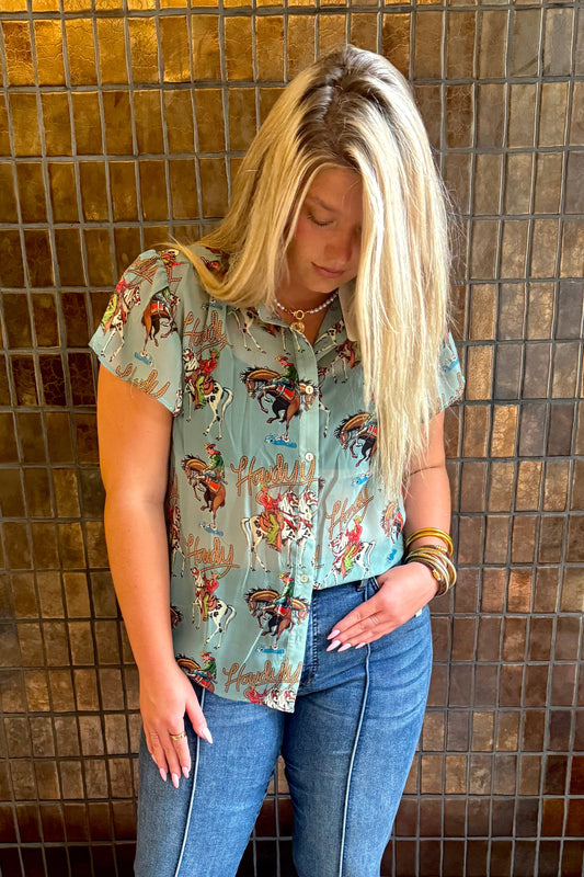 Howdy Flutter Sleeve Blouse