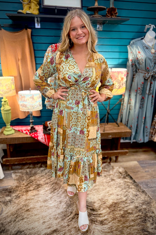 Harper Frill Wrap Dress