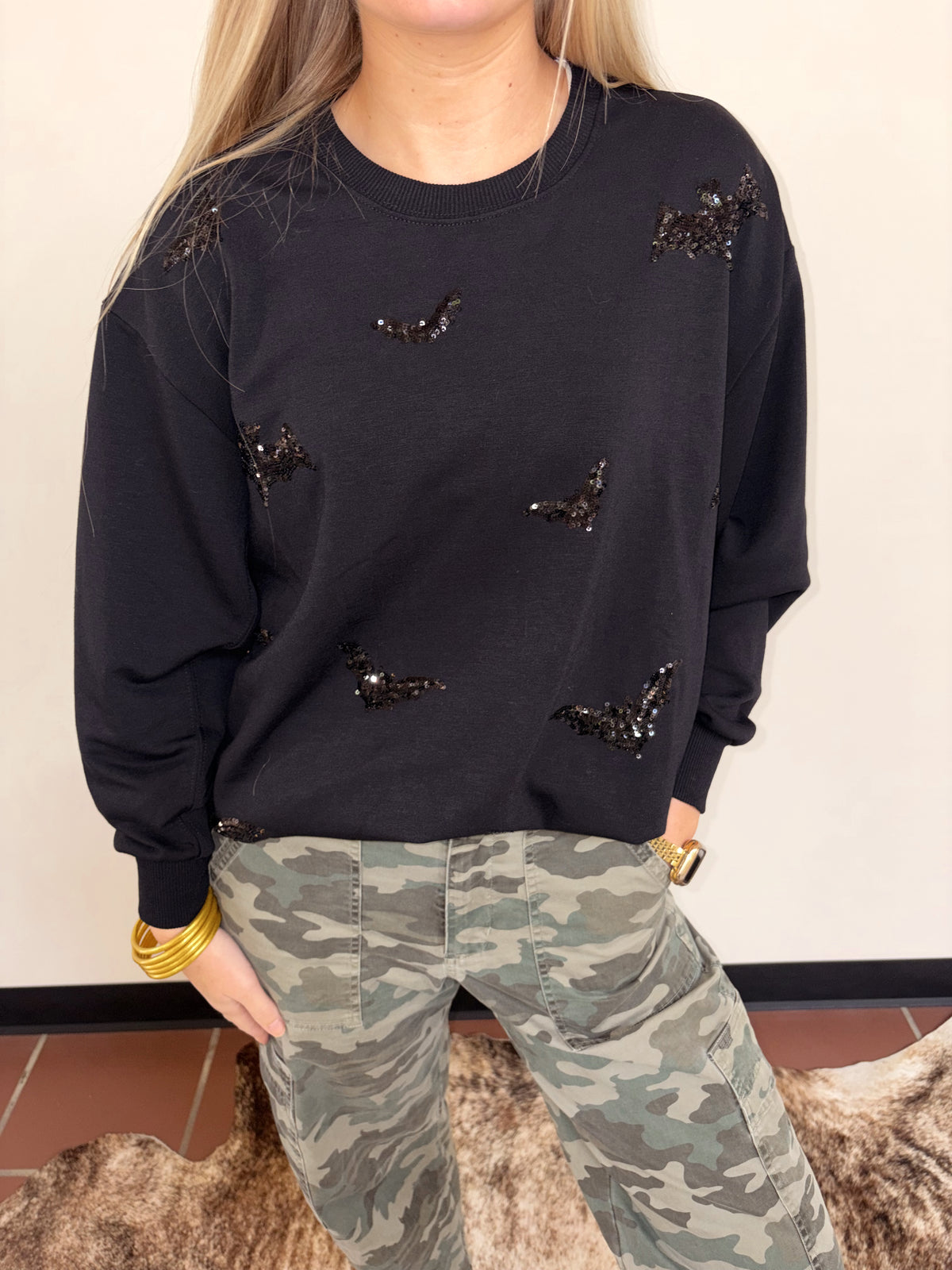 Sarah Bats Halloween Sweatshirt