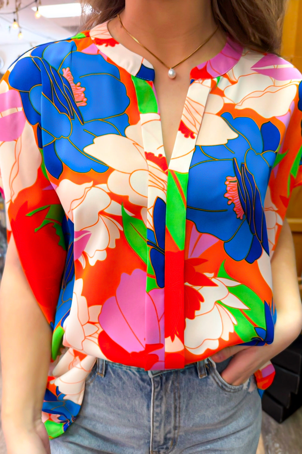 Jodifl Tropical Floral Blouse