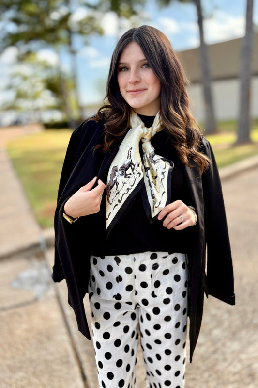 Black Polka Dot Print Pants by Jodifl