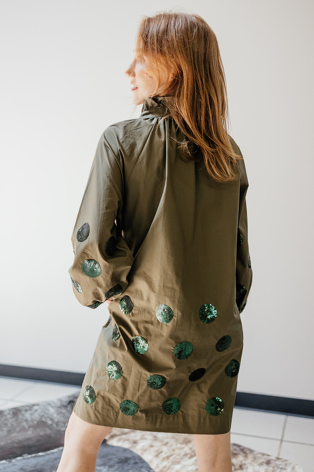 Olive Sparkle Dress