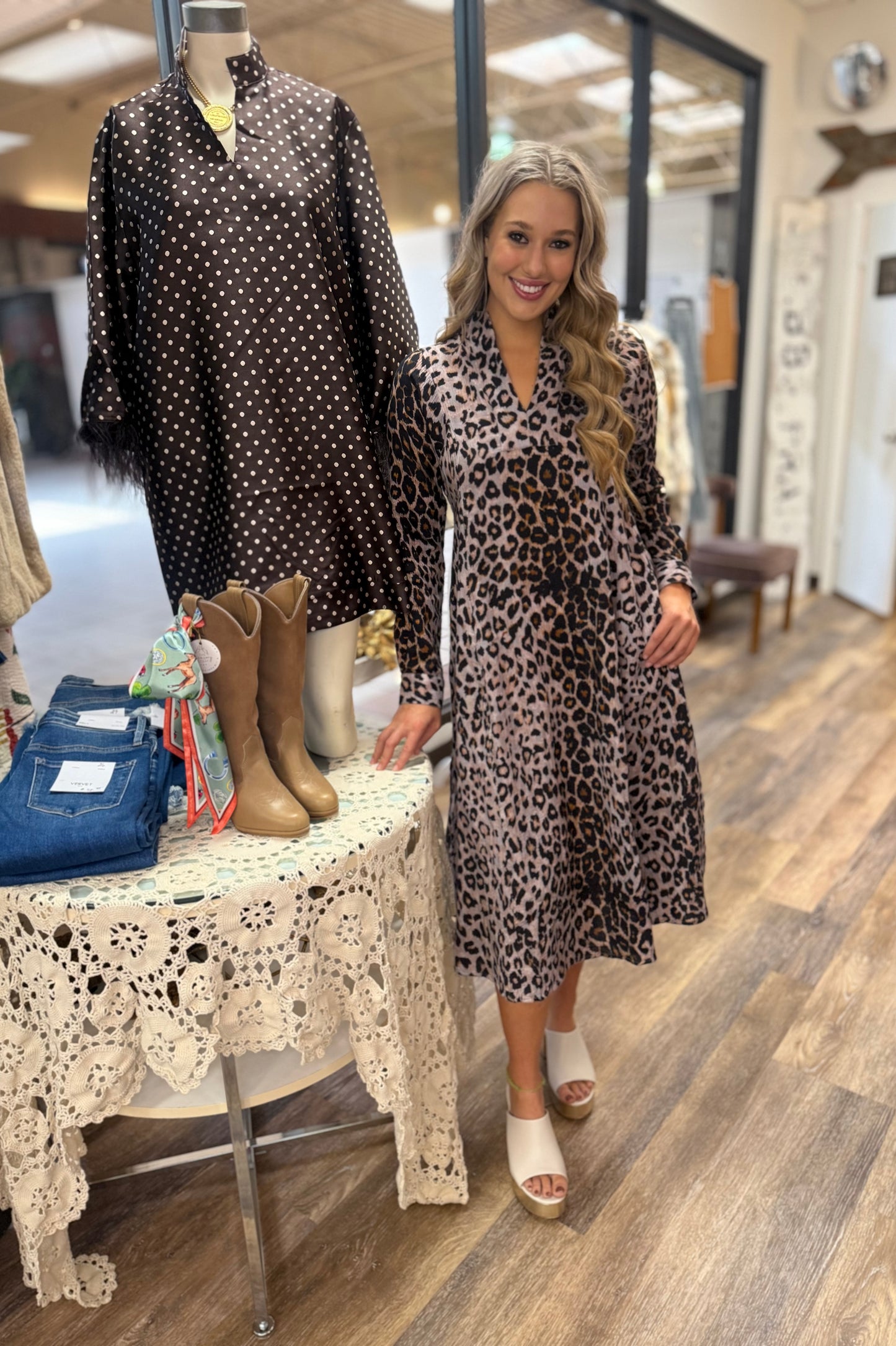 Leopard Gauze Midi by Uncle Frank