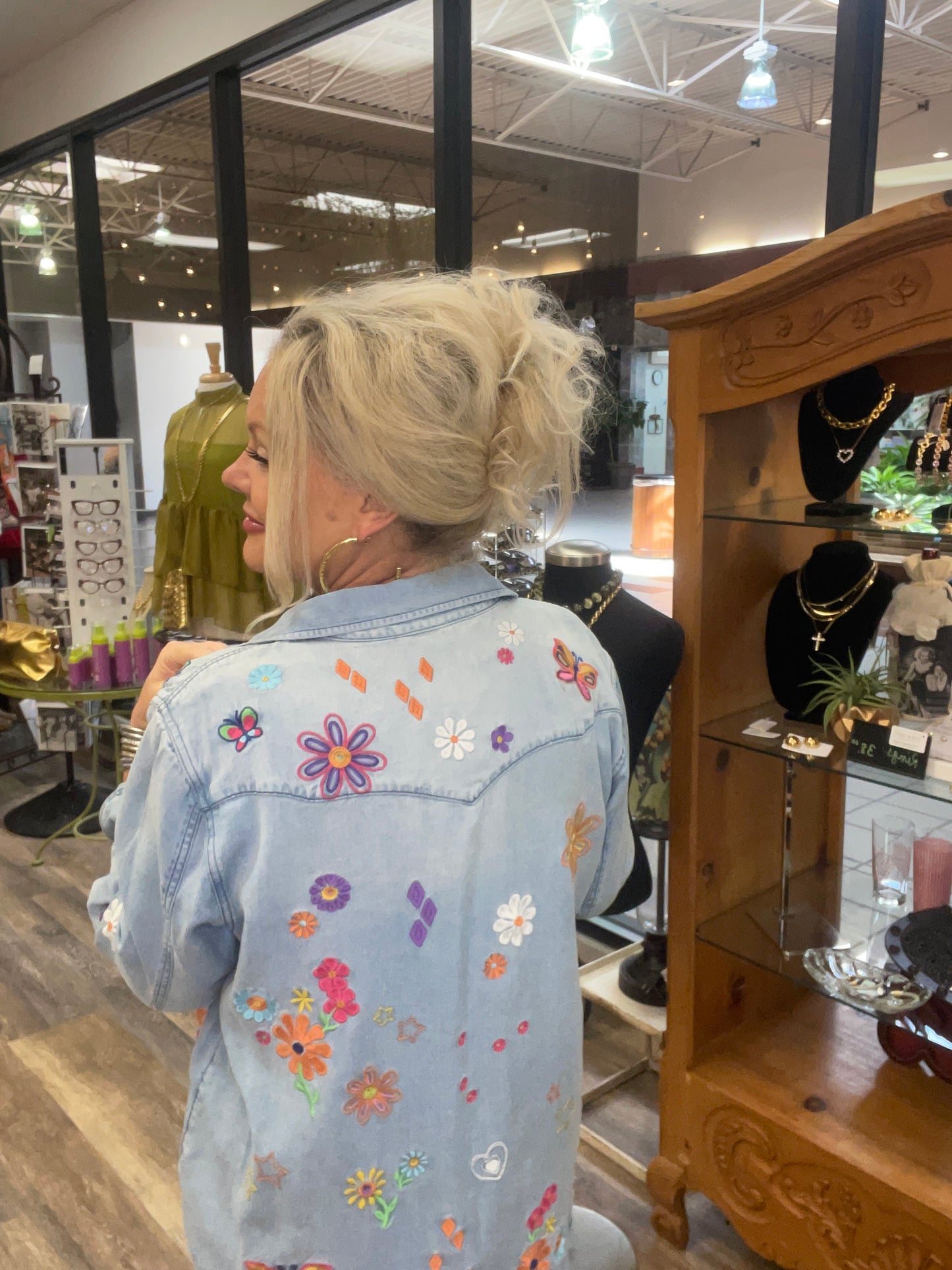Embroidered Denim Shirt by John Mark