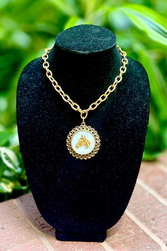 Vintage Horse Necklace by Yochi