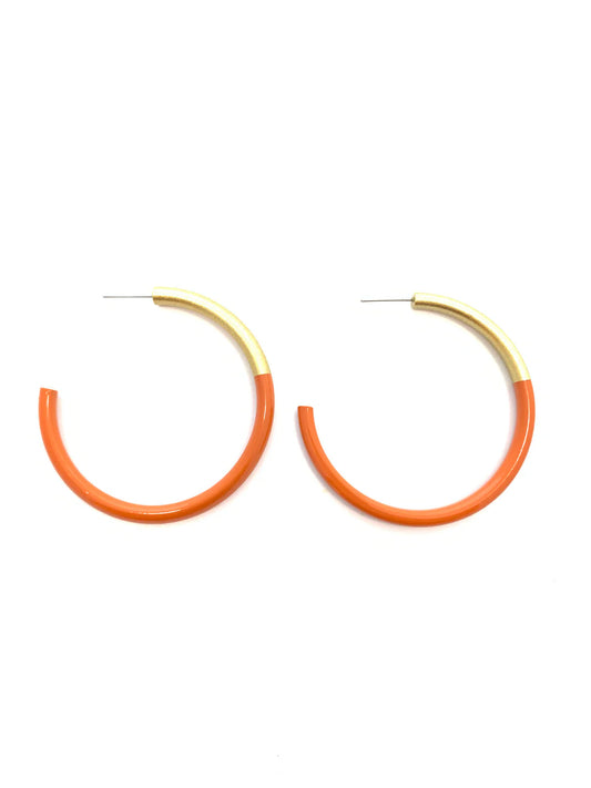 Accessory Jane Orange & Gold Hoop