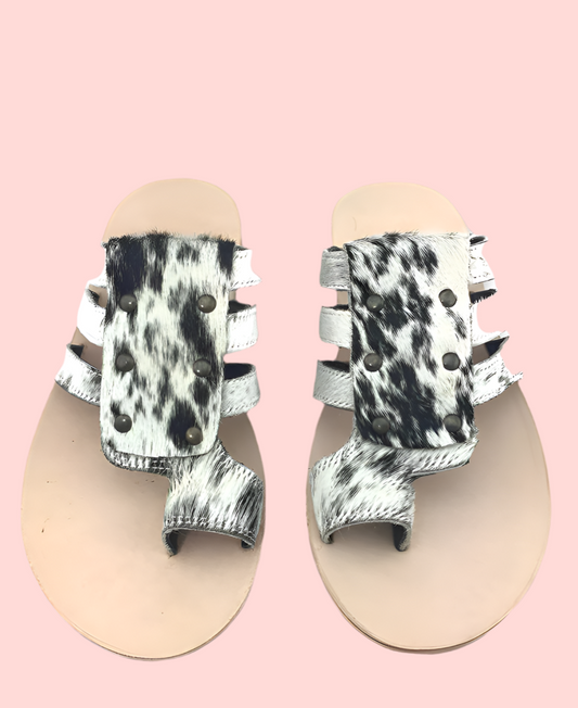 Brandy Cowhide Flats