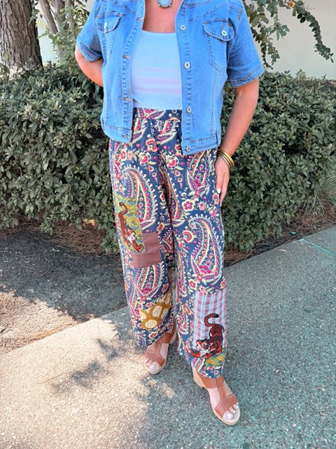 Tiger Patch Barrel Pant by Ivy Jane