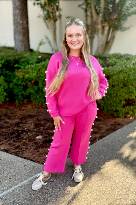 Fuschia Pink Pearl Set