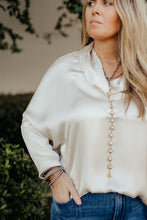 BoHo Chic Pearl Color Satin Top