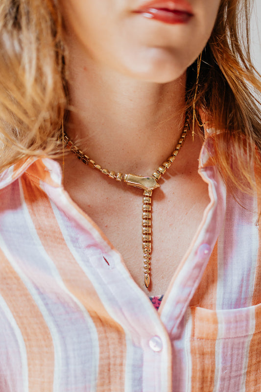 Snake Clip Necklace