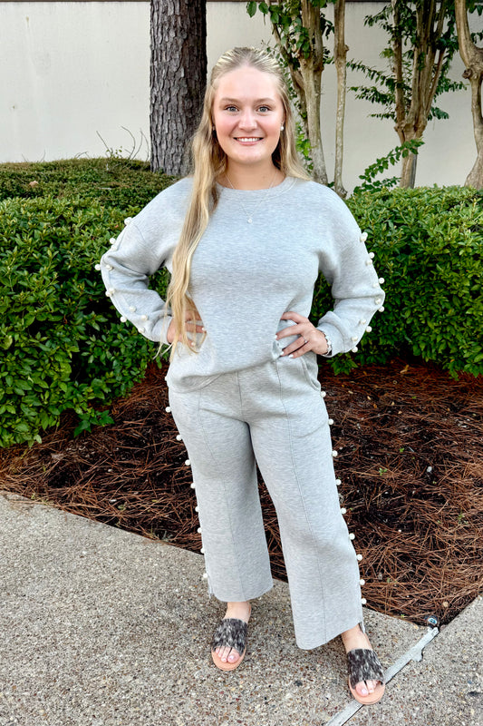 Heather Grey Pearl Set- joh
