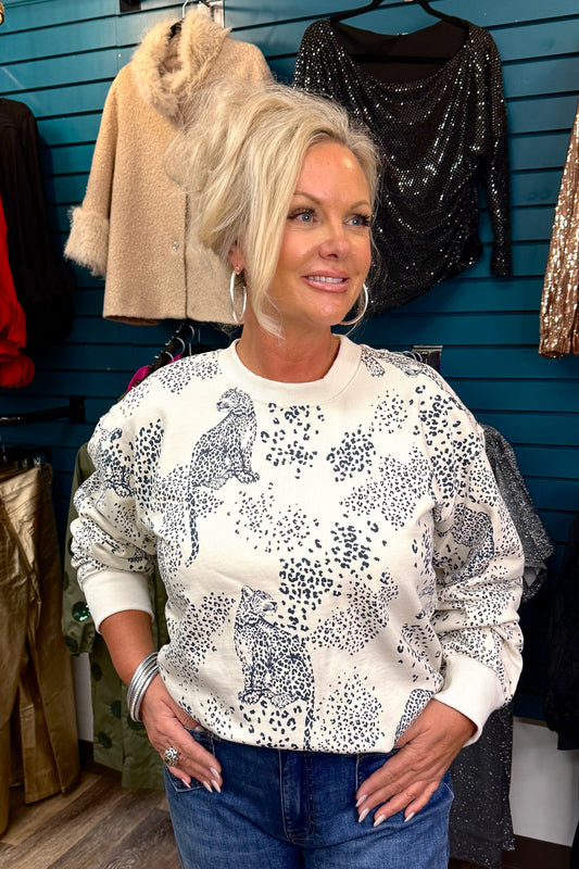 Leopard Lux Pull Over by Velvet Heart
