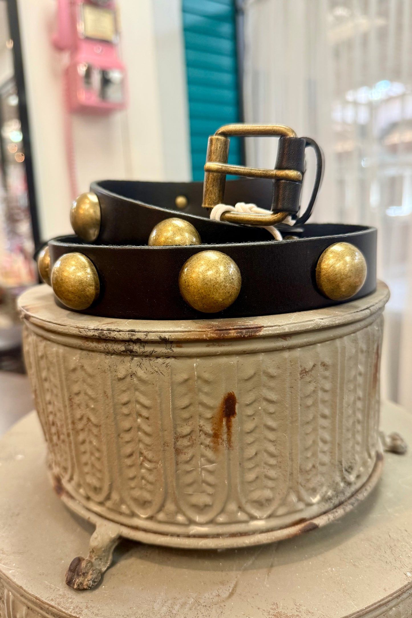 Black w/ Gold Stud Belt