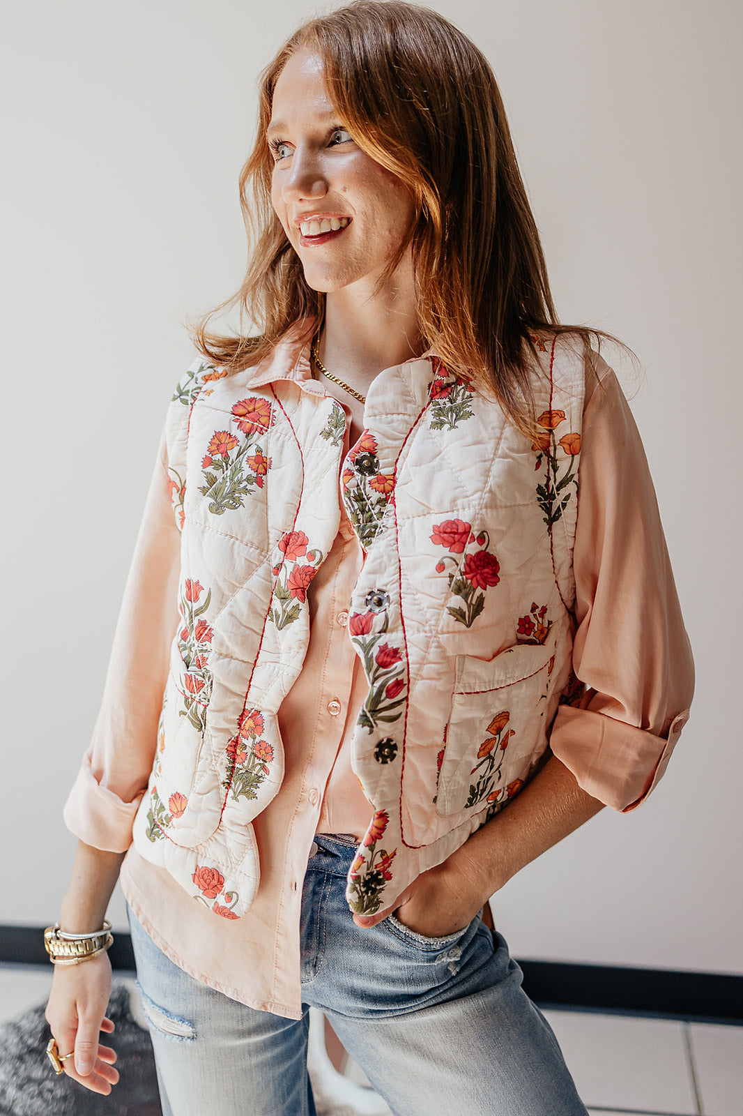 Quilted Scallop Vest