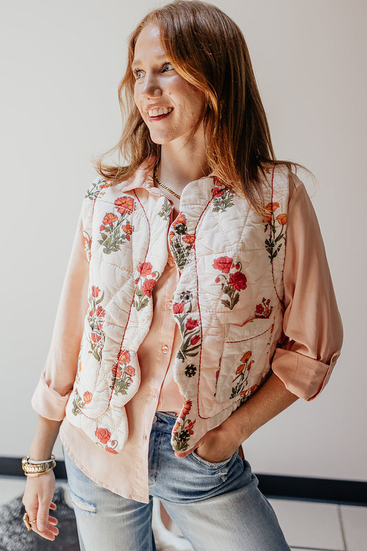 Quilted Scallop Vest