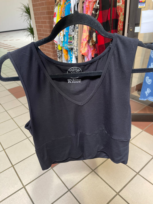 V-Neck Black Bamboo Bralette
