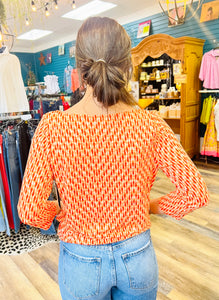 Coral Blaze Blouse