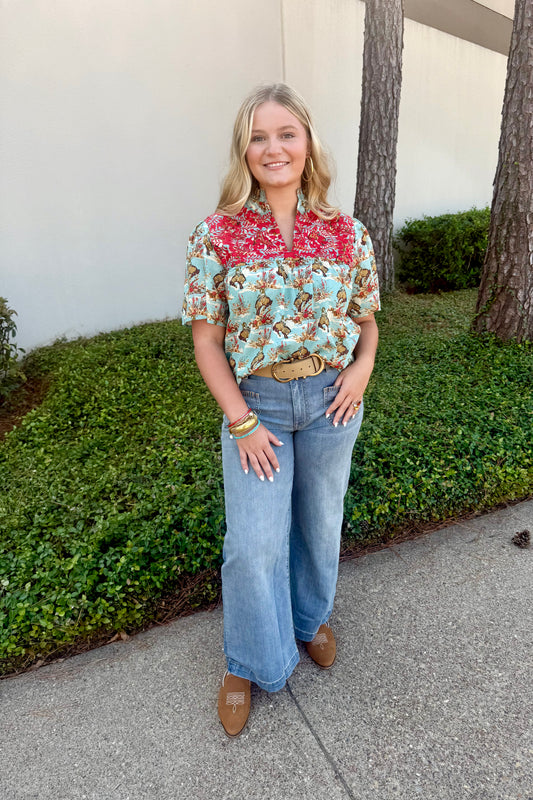 Reece Buckin' Horse Top by Layerz